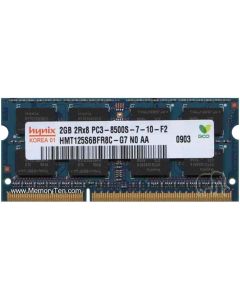 Hynix 2GB PC3-8500 DDR3-1066MHz Non-ECC Unbuffered CL7 204pin HMT125S6BFR8C-G7